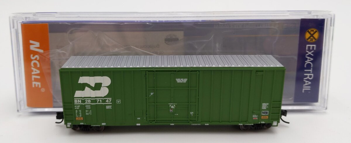 ExactRail 51001-3 N Scale Burlington Northern Hy-Cube Boxcar #287147 LN/Box