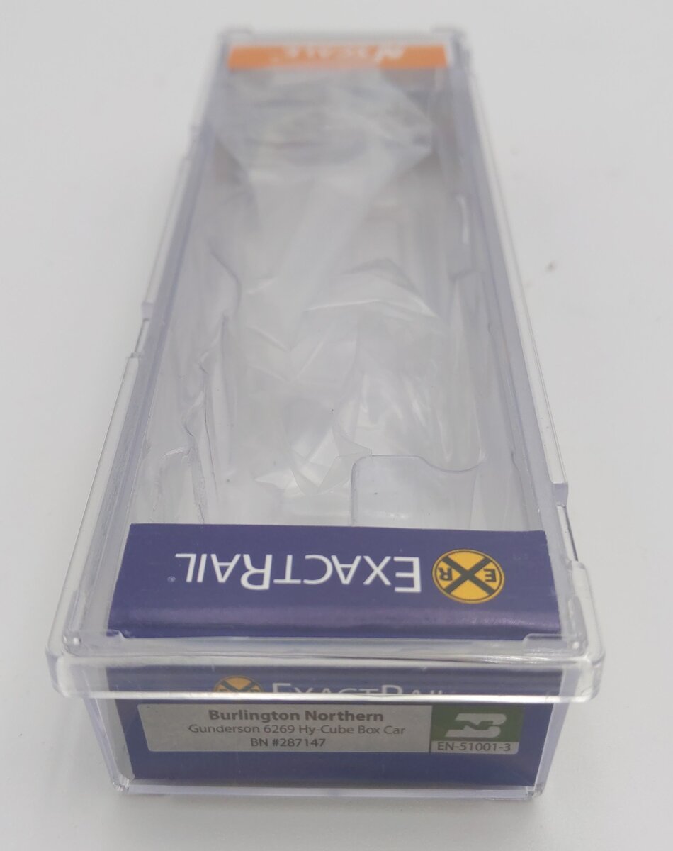 ExactRail 51001-3 N Scale Burlington Northern Hy-Cube Boxcar #287147 LN/Box