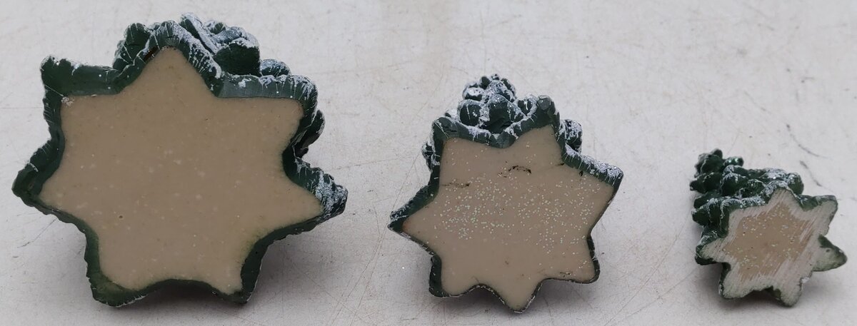 Dept 56 Ceramic Evergreen Trees (Set of 3) EX