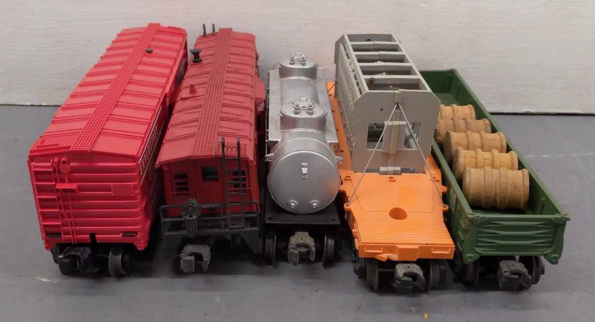 Lionel Vintage O Gauge Freight Cars: 6519, 6470, 6465, 6517, 6462 [5] EX