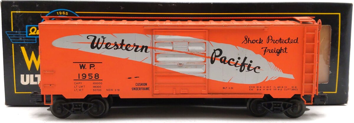 Weaver 1958 Western Pacific (Orange) Boxcar EX/Box