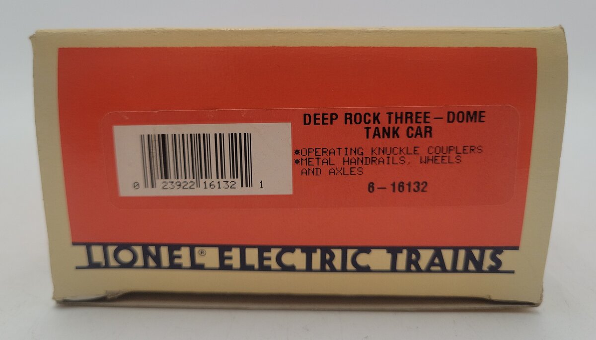 Lionel 6-16132 O Gauge Deep Rock Triple Dome Tank Car LN/Box