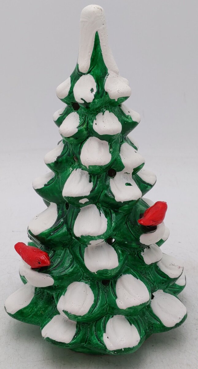 Dept 56 5080-6 Snow Village Large Lighted Single Tree EX