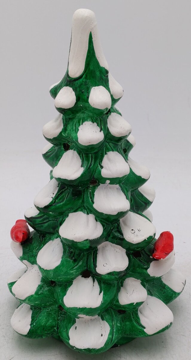 Dept 56 5080-6 Snow Village Large Lighted Single Tree EX