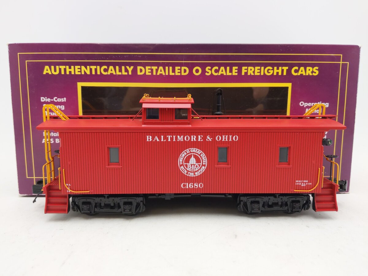 MTH 20-91558 Baltimore & Ohio CA-1 Wood Caboose #C1680 EX/Box