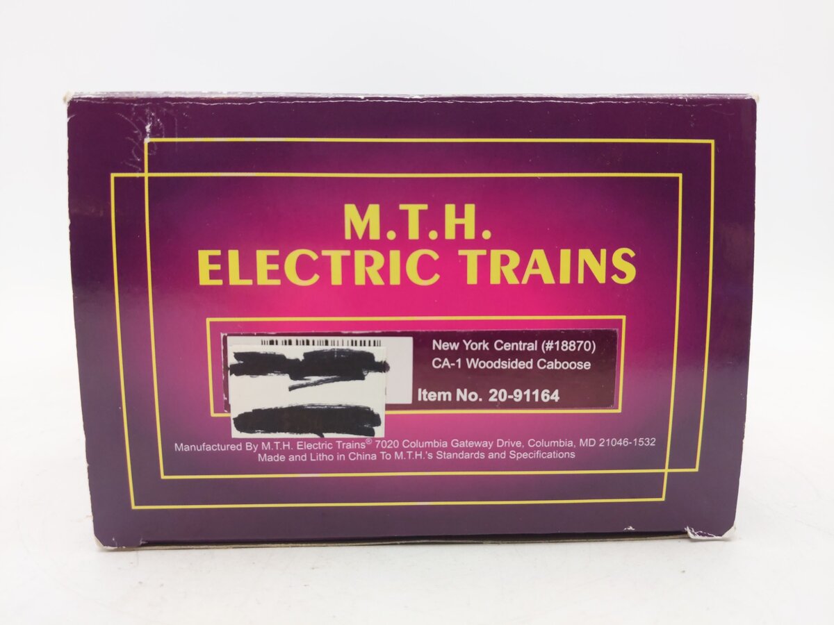 MTH 20-91164 CA-1 Woodsided Caboose New York Central #18870 EX/Box