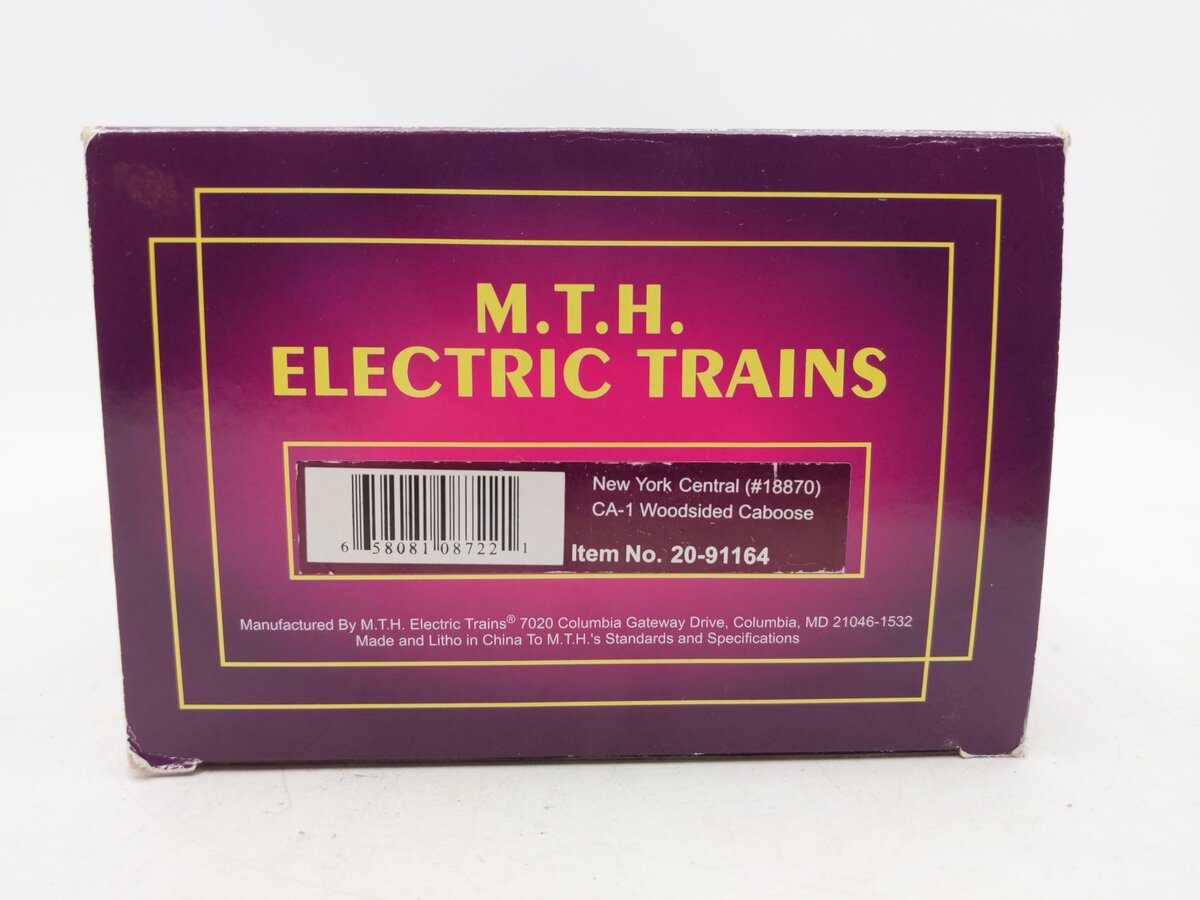 MTH 20-91164 CA-1 Woodsided Caboose New York Central #18870 EX/Box
