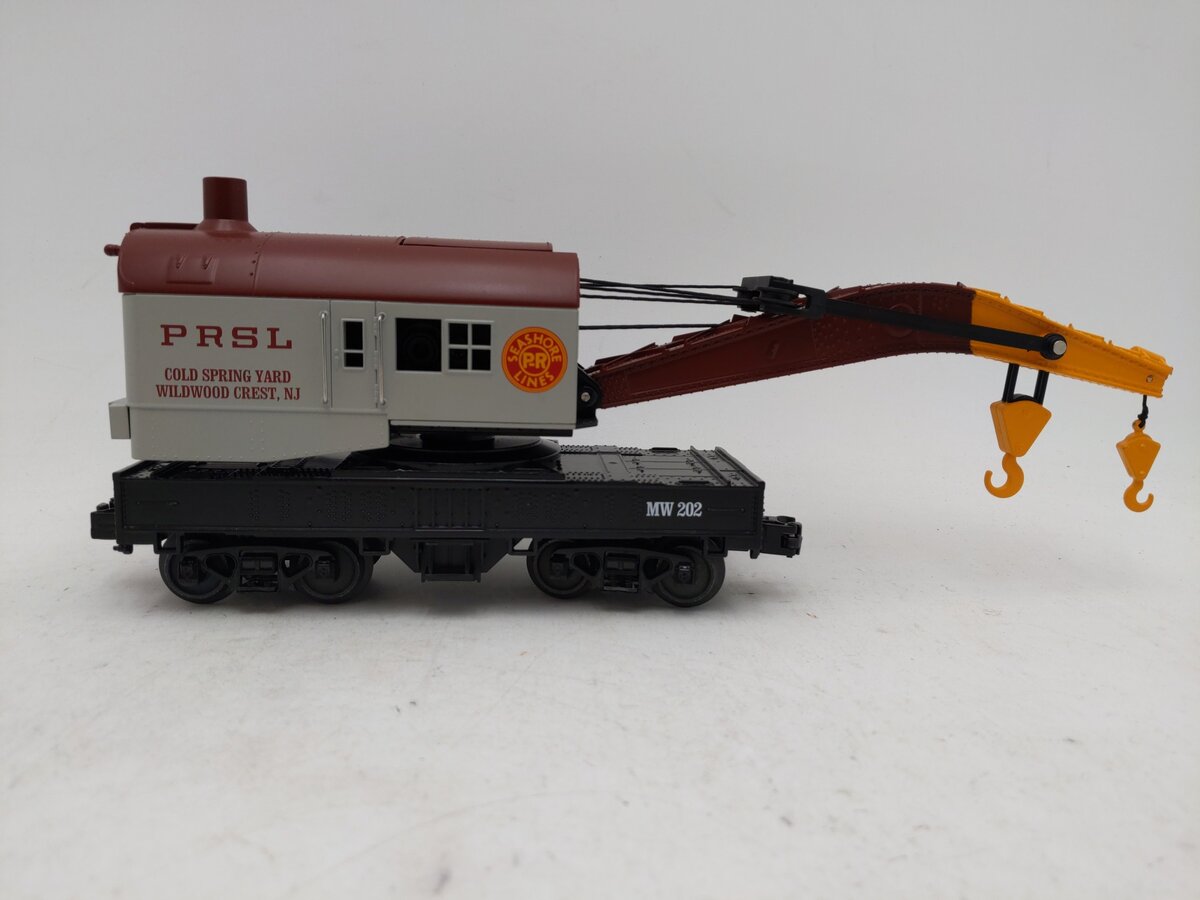 MTH 30-79723 O Gauge Pennsylvania Reading Seashore Lines Crane Car EX/Box