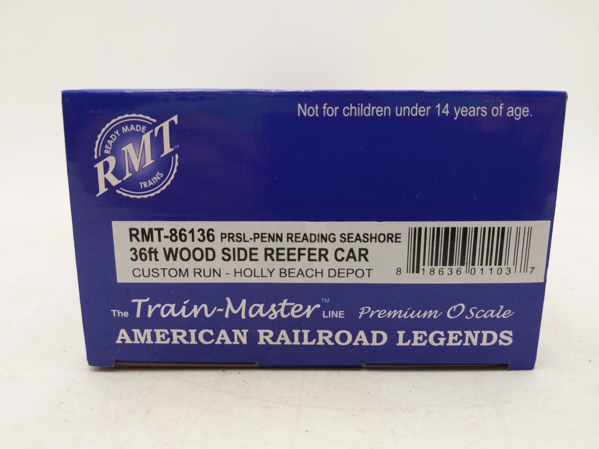 RMT 86136 O Gauge Pennsylvania-Reading Seashore Lines 36ft Reefer Car NIB