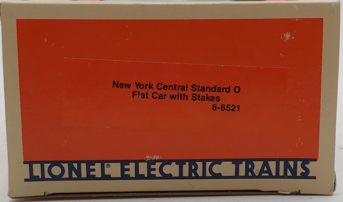 Lionel 6-6521 O Gauge New York Central Flatcar LN/Box