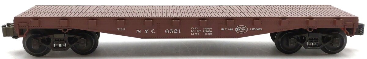 Lionel 6-6521 O Gauge New York Central Flatcar LN/Box
