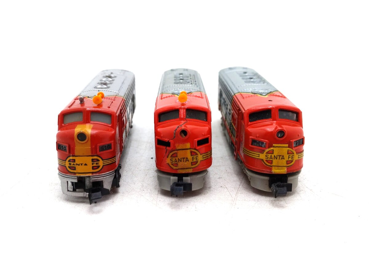 Bachmann & Trix N Scale ATSF Power/Dummy Diesel Locomotives [3] VG
