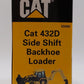 Norscot 55060 1:50 Diecast Caterpillar 432D Side Shift Backhoe Loader NIB