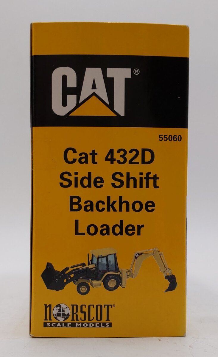 Norscot 55060 1:50 Diecast Caterpillar 432D Side Shift Backhoe Loader NIB