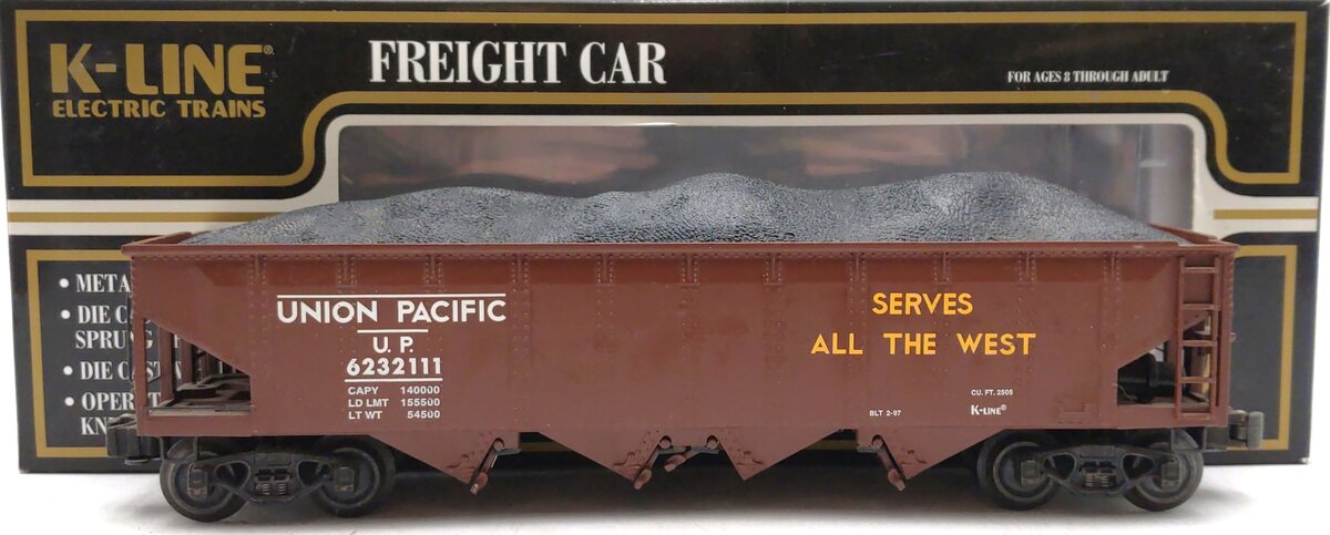 K-Line K623-2111 O Gauge Union Pacific Classic Diecast Hopper #6232111 LN/Box