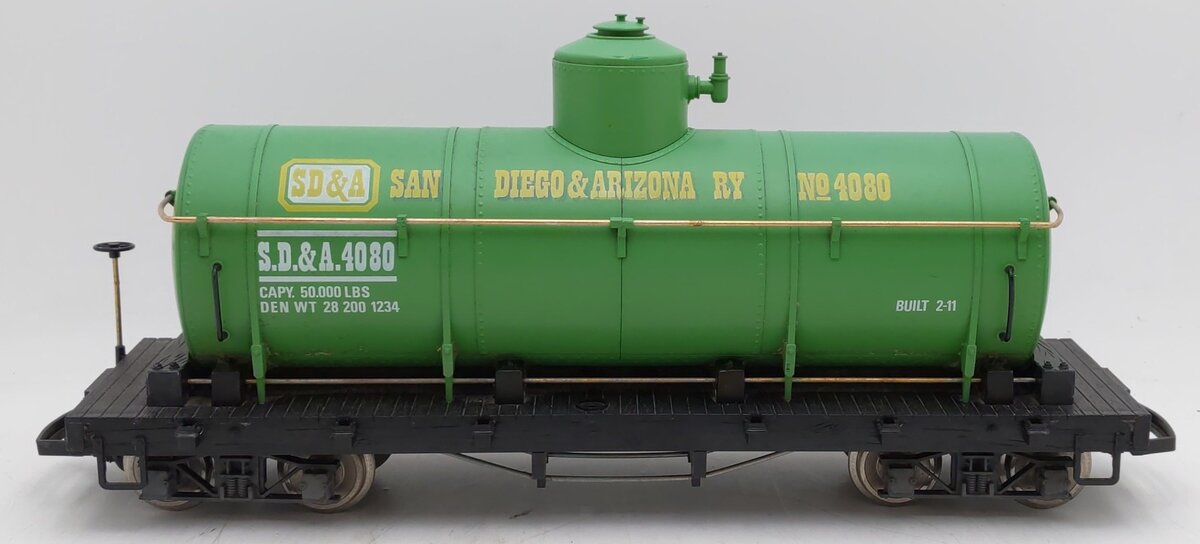 LGB 4080-Y05 G Scale San Diego & Arizona Tank Car (Metal Wheels) VG/Box