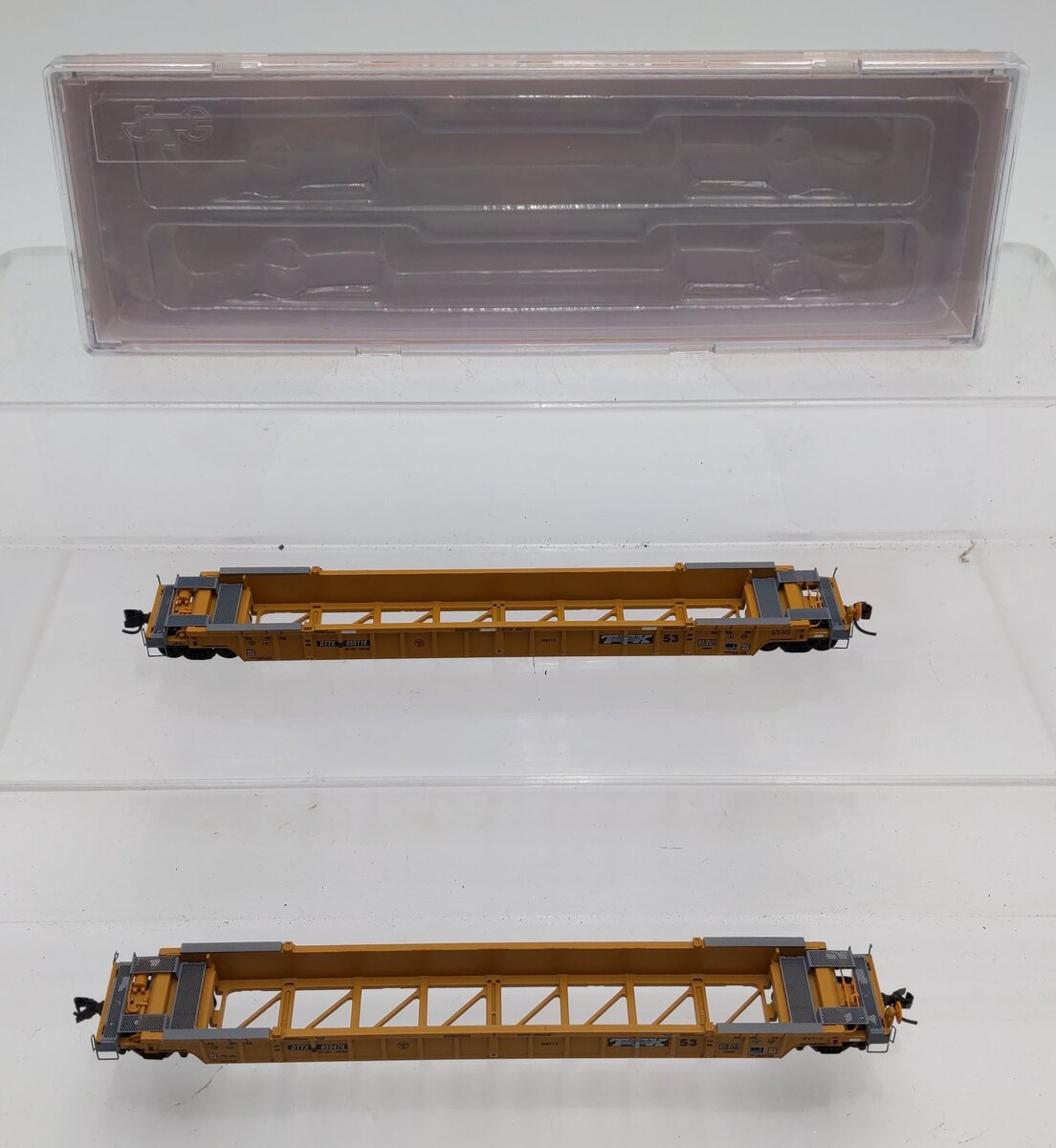 JTC Model Trains 727014 N Scale TTX 17 Post 53' Well Car 2 Car Set LN/Box
