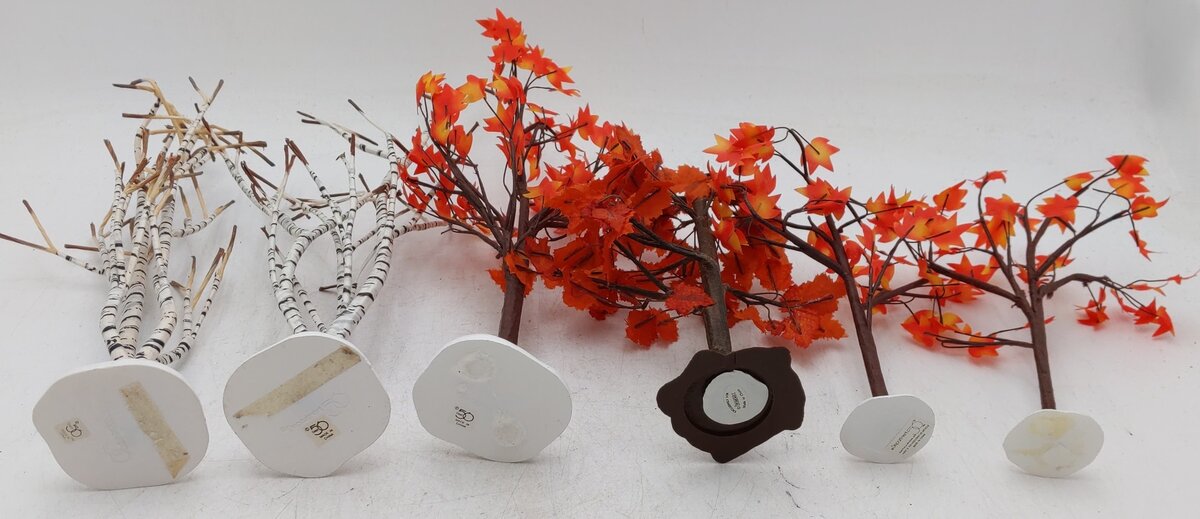 Dept 56 Assorted Fall Trees w/ Flexible Vinyl Branches  [6]