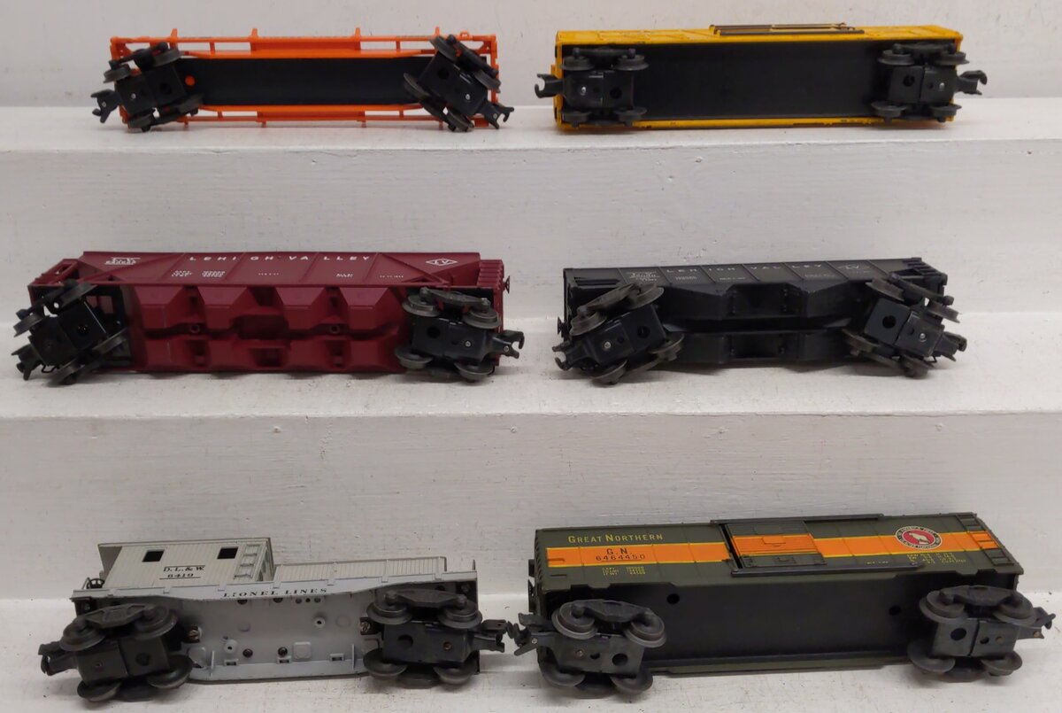 Lionel Vintage O Freight Cars #636255,6419,6464450,643625,25000,63561 [6] VG
