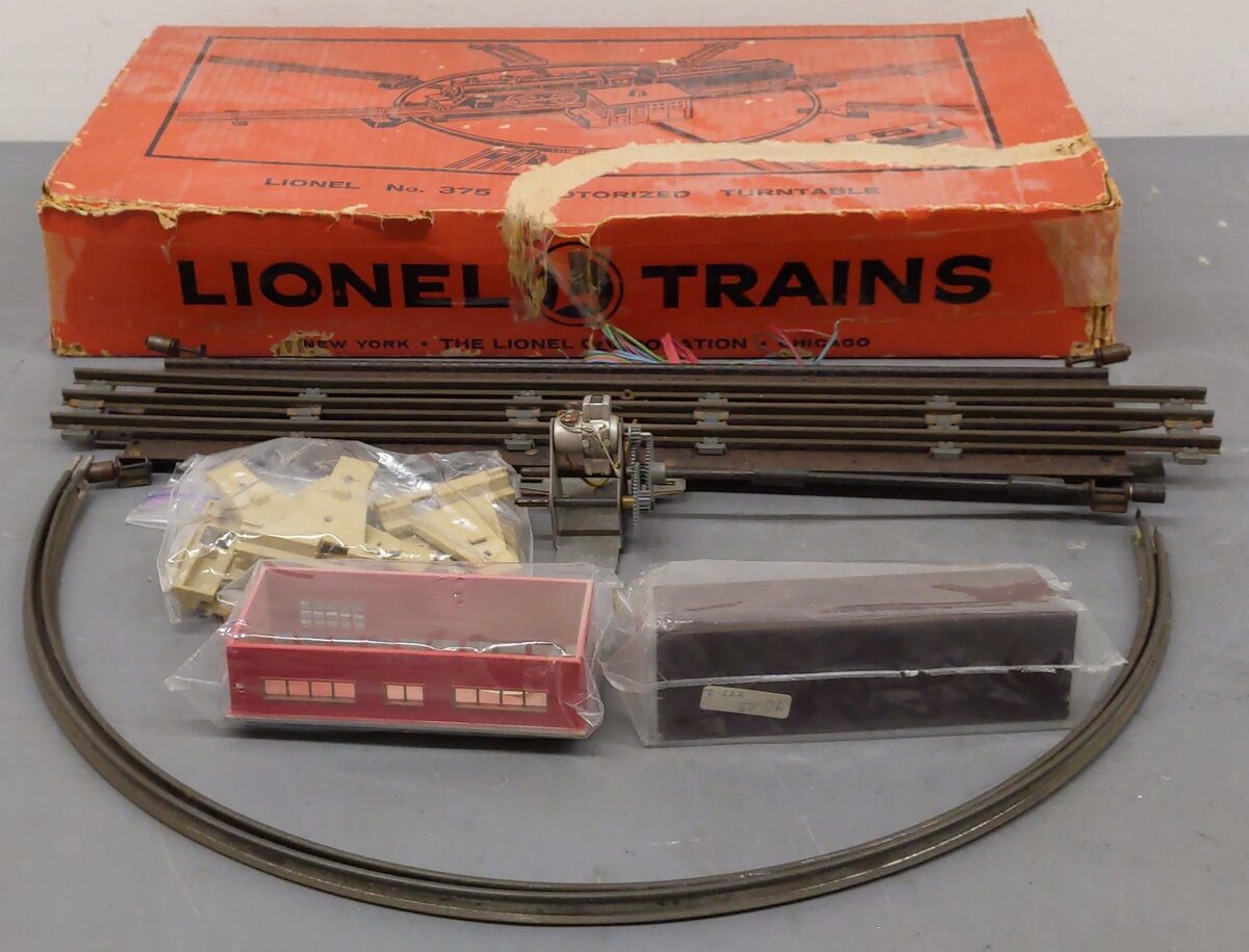 Lionel 375 Vintage O Motorized Turntable VG/Box