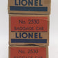 Lionel Vintage O Lionel Lines Passenger Cars: 2530, 2530, 2531 [3] EX/Box