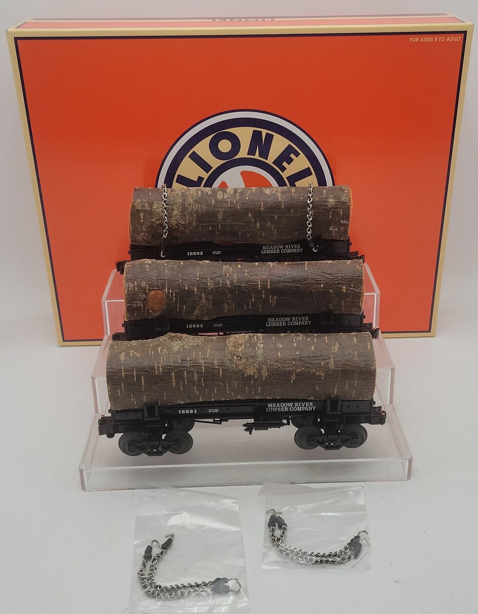 Lionel 6-29424 O Gauge Meadow River Lumber Log 3-Car Set LN/Box