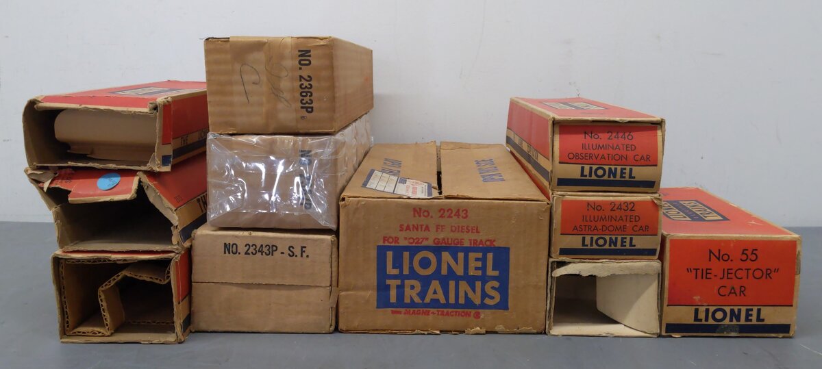 Lionel Vintage O Gauge Empty Boxes: 55, 2243, 2363, 2367, 2432, 2446, 2534 [11]