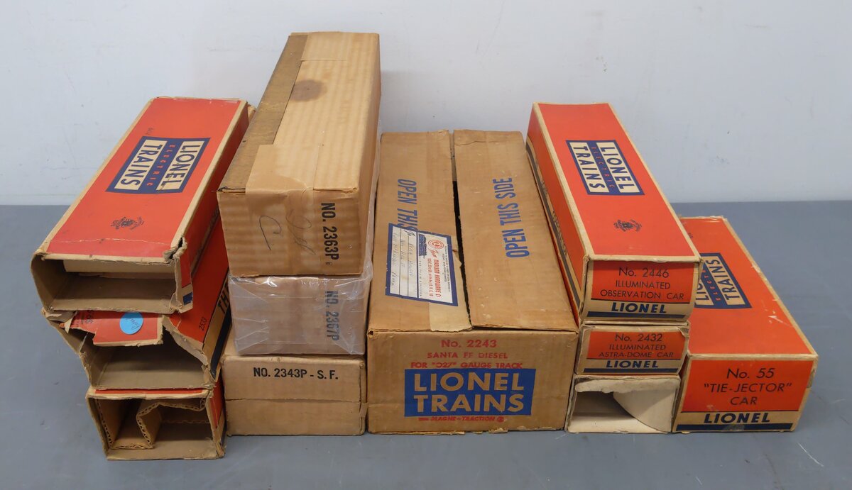 Lionel Vintage O Gauge Empty Boxes: 55, 2243, 2363, 2367, 2432, 2446, 2534 [11]