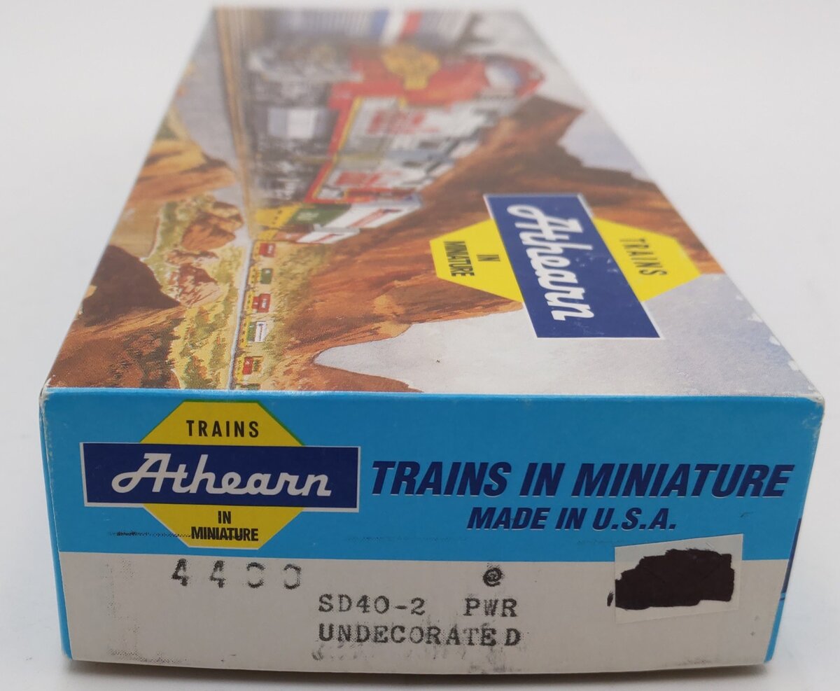 Athearn 4400 HO Undecorated SD40-2 Powered Diesel Locomotive VG/Box