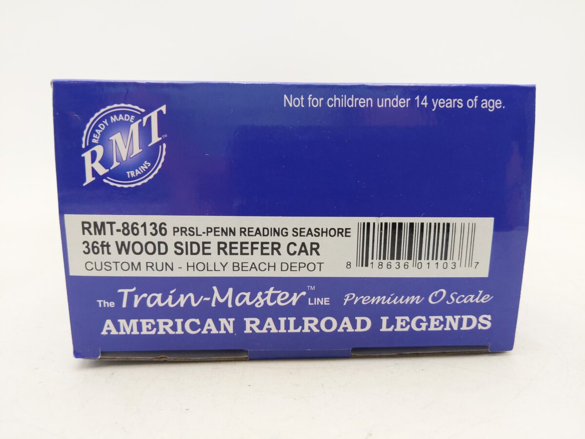 RMT 86136 O Gauge Pennsylvania-Reading Seashore Lines 36ft Reefer Car NIB