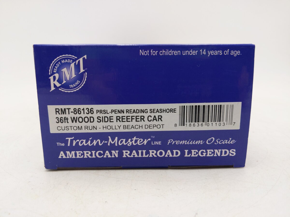 RMT 86136 O Gauge Pennsylvania-Reading Seashore Lines 36ft Reefer Car NIB