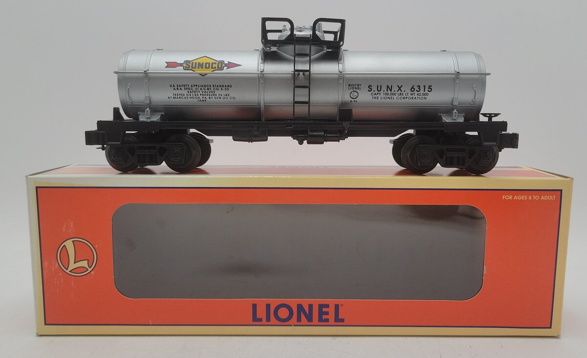 Lionel 6-19607 O Sunoco Single Dome Tank Car #6315 LN/Box