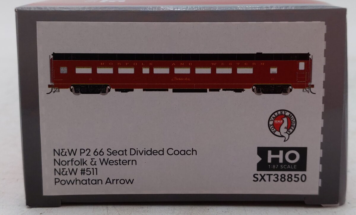 Fox Valley Models SXT38850 HO Scale Norfolk & Western Coach Passenger Car #511 EX/Box