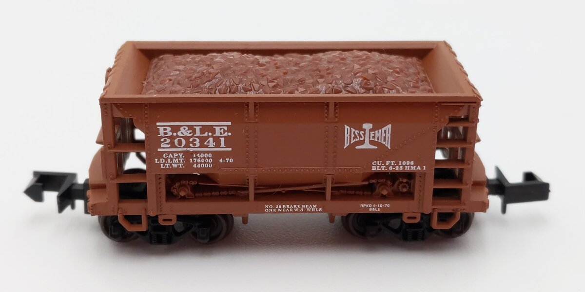 Atlas 32041 N Bessemer & Lake Erie Ore Car w/ Load #20341 LN/Box