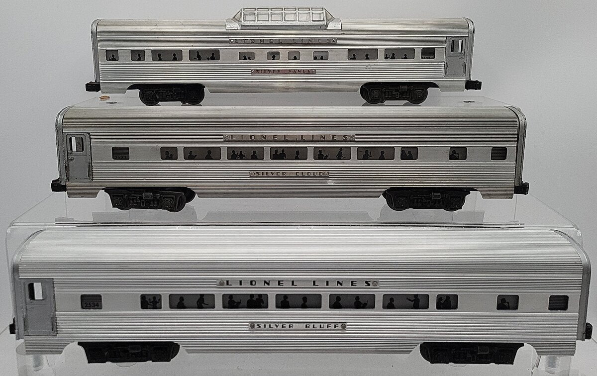 Lionel O Vintage Lionel Lines Aluminum Passenger Cars: 2532, 2533, 2534 [3] EX/Box