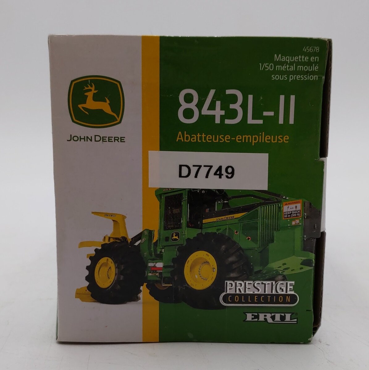 Ertl 45678 1:50 Scale Diecast John Deere 843L-II Wheeled Feller Buncher LP69917 LN/Box