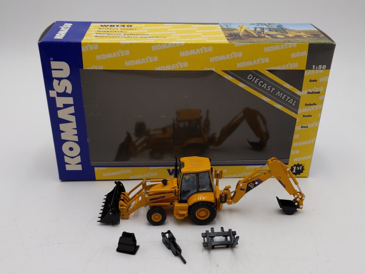 Komatsu 1:50 Scale Diecast WB140 Backhoe Loader LN/Box