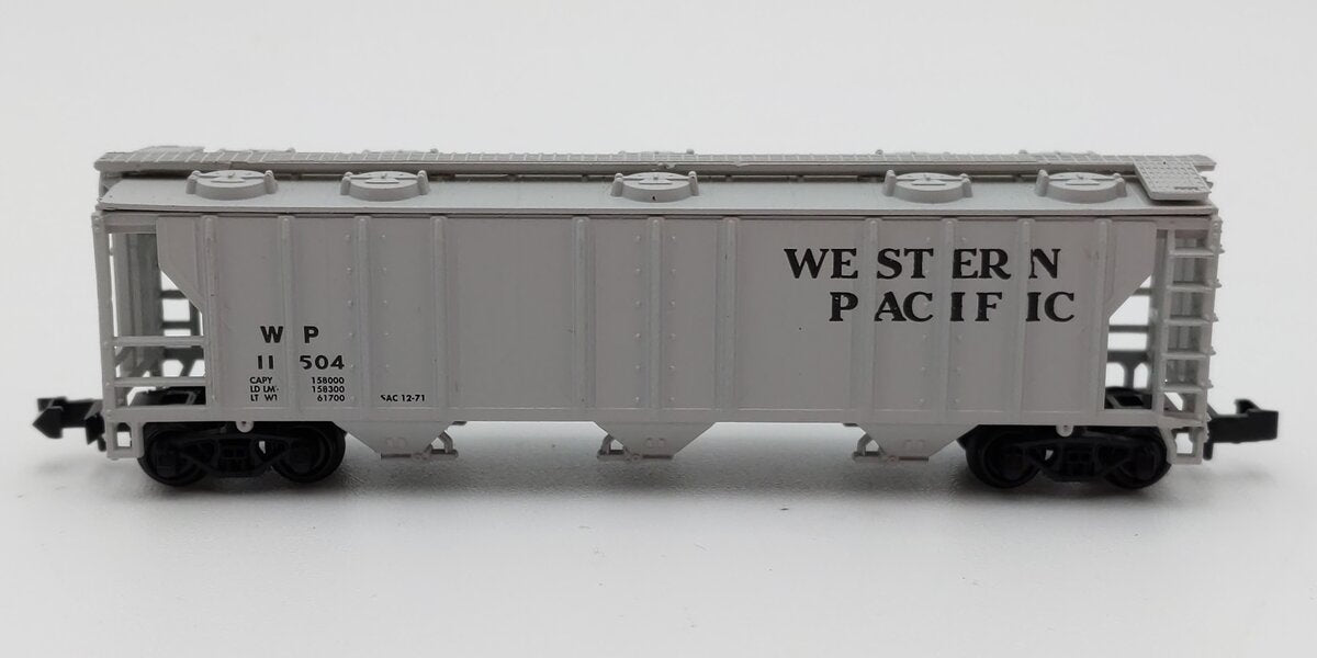 Atlas 3735 N Scale Western Pacific 3 Bay Covered Hopper #11504 LN/Box