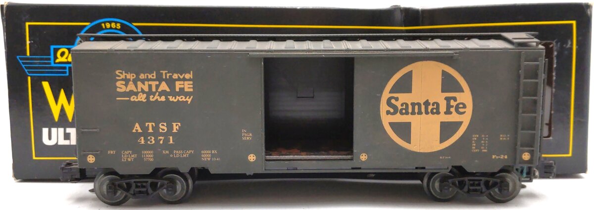 Weaver 4371 O Gauge SF PS-1 40‘ Boxcar - 3 Rail VG/Box
