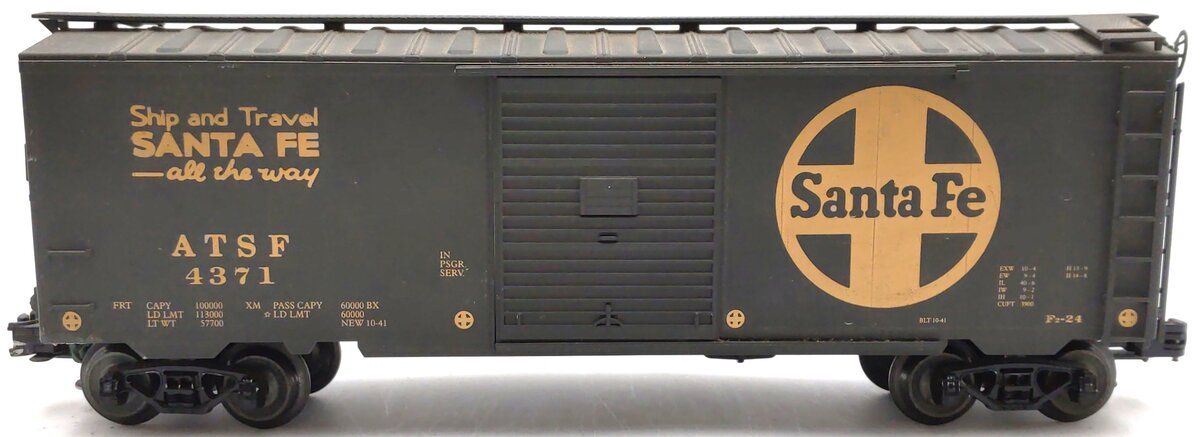 Weaver 4371 O Gauge SF PS-1 40‘ Boxcar - 3 Rail VG/Box