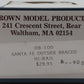 Crown OB-100 O Gauge Santa Fe Outside Braced Boxcar #128905 VG/Box