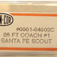 Con-Cor 0001-04002C N 85' Santa Fe Scout Coach Car #3074 LN/Box