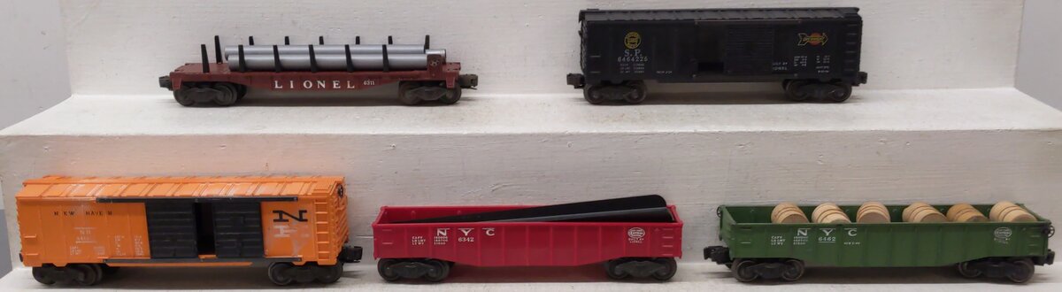 Lionel Vintage O Gauge Freight Cars #6311,6464225,6462,6342,646825 [5] VG