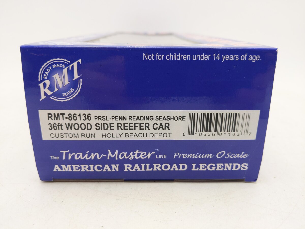 RMT 86136 O Gauge Pennsylvania-Reading Seashore Lines 36ft Reefer Car NIB