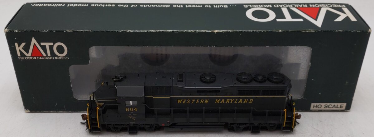 Kato HO Scale Western Maryland Powered Diesel Locomotive #504 EX/Box