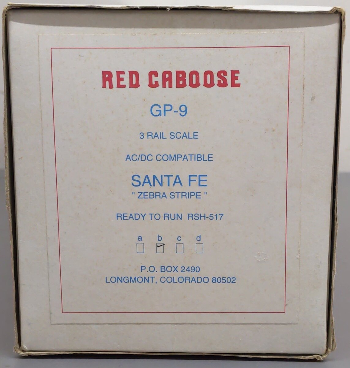 Red Caboose RSH-517 O Scale Santa Fe 