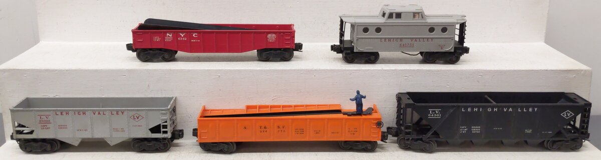 Lionel Vintage O Gauge Freight Cars #641751,6342,64361,356275,25000 [5] VG