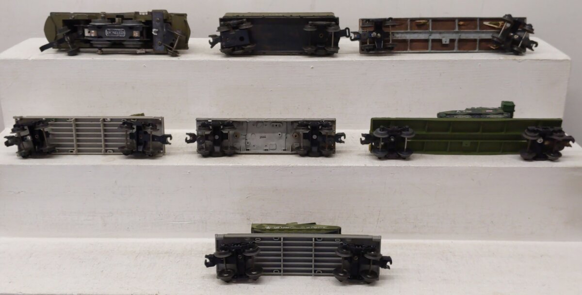 Lionel & Others O Gauge Assorted Custom Military Locomotive & Freight Cars [7]