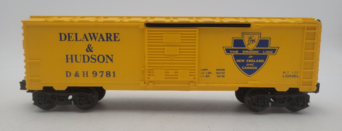 Lionel 6-9781 O Gauge Delaware & Hudson Boxcar EX