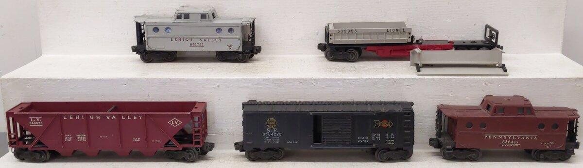 Lionel Vintage O Gauge Freight Cars: 335955, 643625, 641751, 6417, 6464225 [5] VG